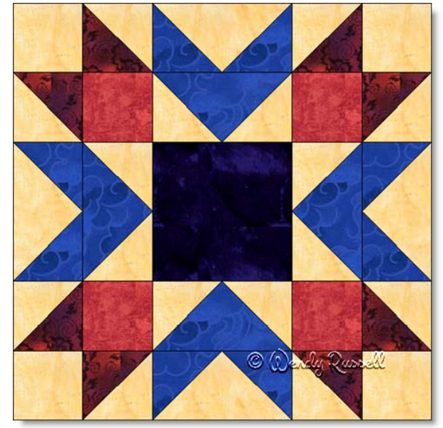 Blueberry Pie Quilt Block Free Pattern